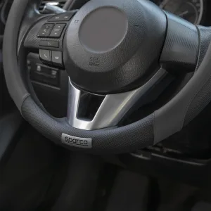 Sparco Steering Cover Leather (Black and GRAY)