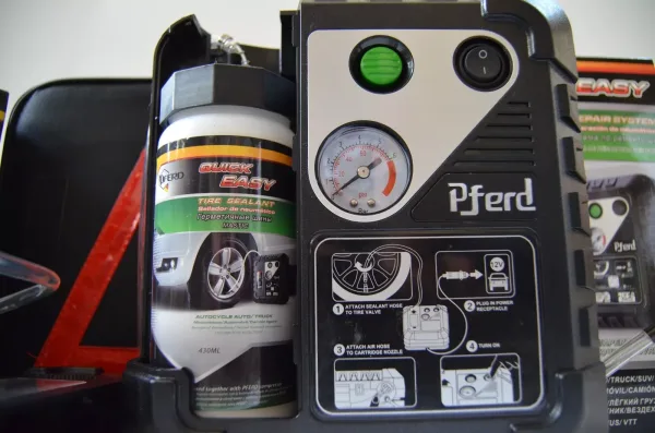 Tire inflator + foam spreader