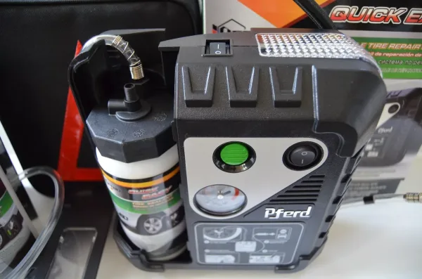 Tire inflator + foam spreader