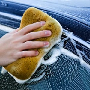 Yellow washing sponge