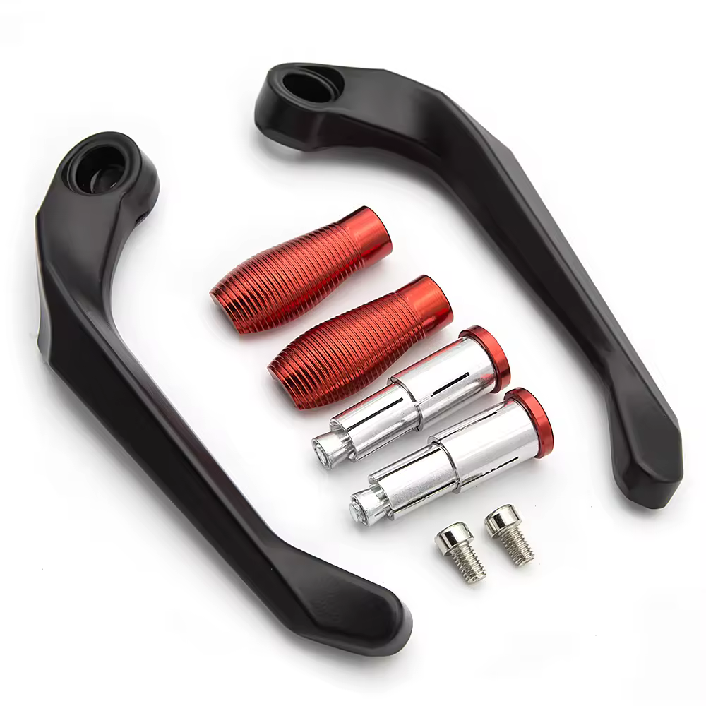 Steering wheel sliders next to a bike