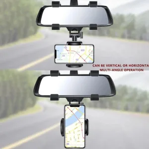 View mirror phone holder