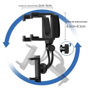 View mirror phone holder