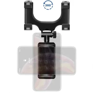 View mirror phone holder