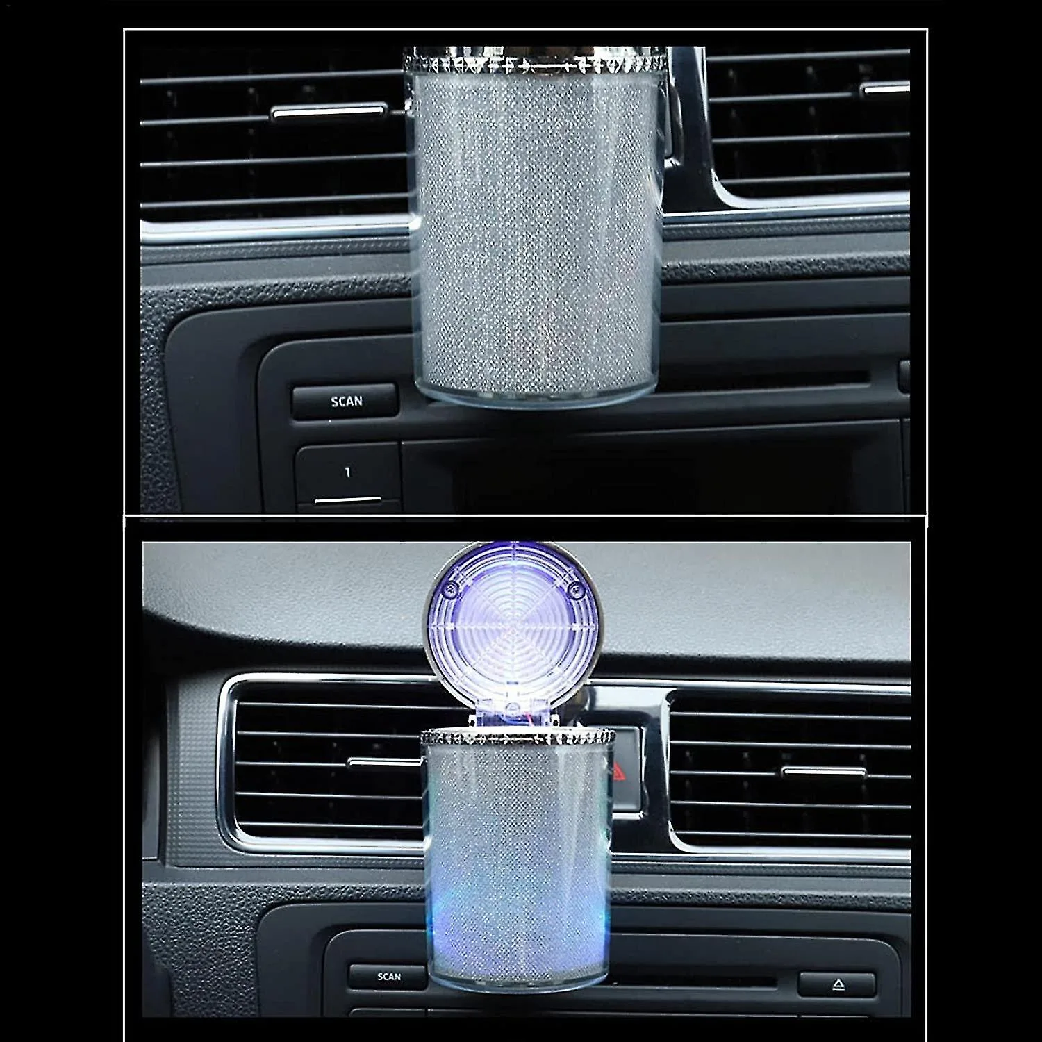 Crystal cigarette holder with LED light