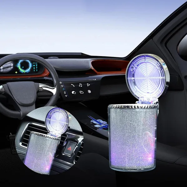 Crystal cigarette holder with LED light