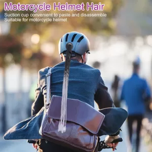 Motorcycle helmet hair