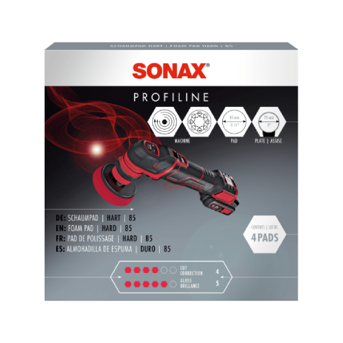 Sonax polishiong sponge red 85 hard 4 pieces