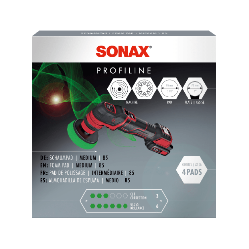 Sonax polishiong sponge green 85 medium 4 pieces