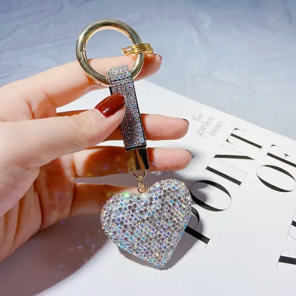 heart rhinestone medal