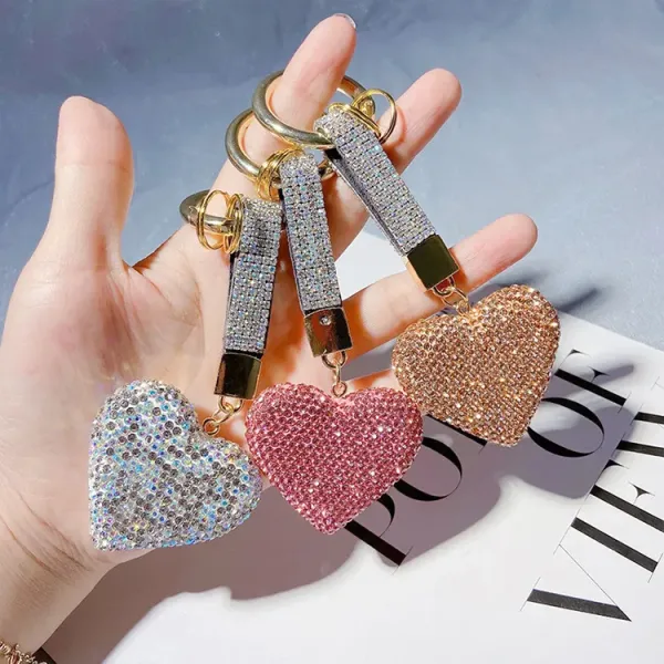 heart rhinestone medal