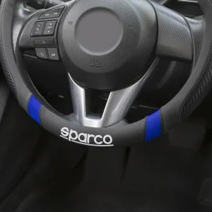 Sparco Steering Wheel Cover – Leather + Carbon