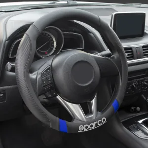 Sparco Steering Wheel Cover – Leather + Carbon