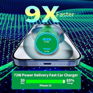 شاحن ثلاثي سريع كاربون