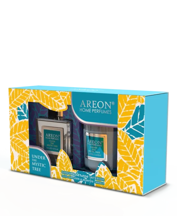 كت عطر 150 مل + شمعه  غصون الشجر