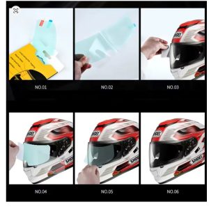 لاصق مضاد للضباب والمطر لخوذة الدراجة